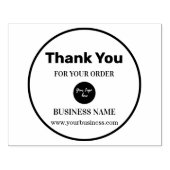 Dank u aangepaste elegante script cirkel tekst 	rubberstempel (Afrduk)