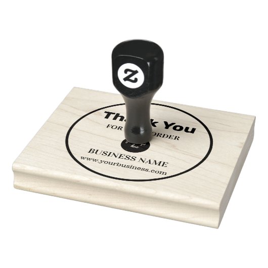 Dank u aangepaste elegante script cirkel tekst 	rubberstempel (Stempel)