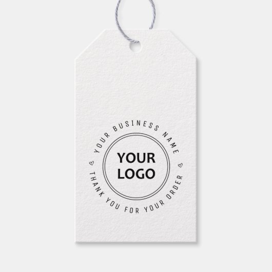 Dank u aangepaste logo business cadeaulabel (Voorkant)