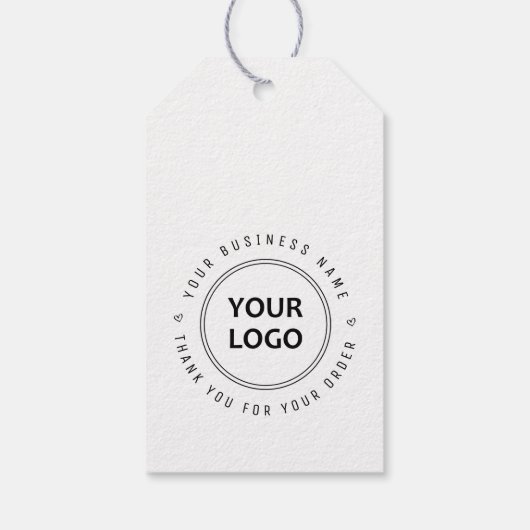 Dank u aangepaste logo business cadeaulabel (Achterkant)