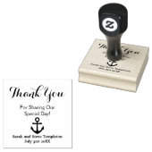 Dank u aangepaste nautische bruiloft rubberen stem 	rubberstempel (Gestempeld)