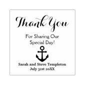 Dank u aangepaste nautische bruiloft rubberen stem 	rubberstempel (Afrduk)