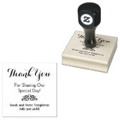 Dank u Aangepaste trouwdatum Rubberen stempel (Gestempeld)
