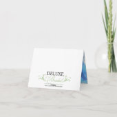 Dank u Abstract Bloemen Fancy Manuscript Bedankkaart (Achterkant)