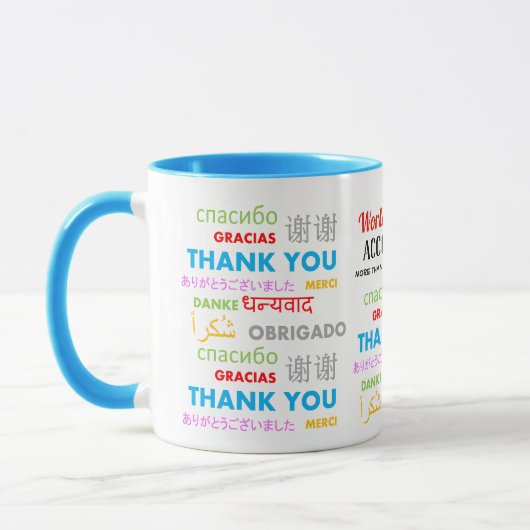 Dank u Accountant Gift Gepersonaliseerd Modern Fun Mok (Links)