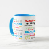 Dank u Accountant Gift Gepersonaliseerd Modern Fun Mok (Voorkant links)