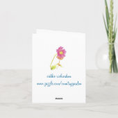 Dank u achtervolgen het Dierlijke Roze Art. van de Bedankkaart (Achterkant)