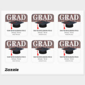 Dank u Afstuderen Vierkante Sticker (Vel)