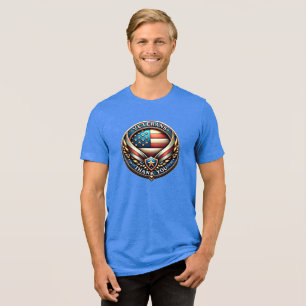 Dank U Amerikaanse Veteranen Waardering  Tri-Blend Shirt