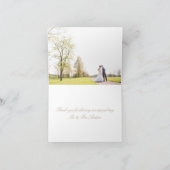 Dank u Antiek Goud Wit Foto Bedankkaart (Binnen)