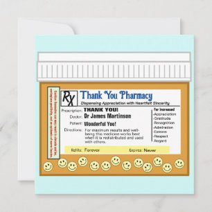 Dank u apotheek bedankkaart