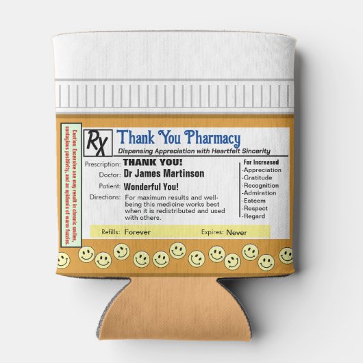 Dank u apotheek blikjeskoeler (Achterkant)