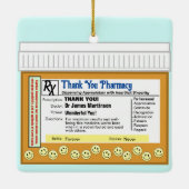 Dank u apotheek keramisch ornament (Achterkant)