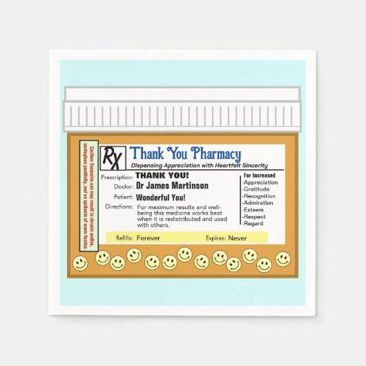Dank u apotheek servet (Voorkant)