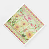 Dank u aquarel Bloemen Papier Diner servet (Hoek)