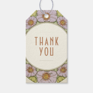 Dank u Art Nouveau Mucha Gift Labels Cadeaulabel