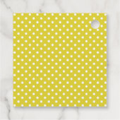 Dank u BA-BEE Baby shower Yellow Polkadot Bedankjes Labels (Achterkant)