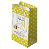 Dank u BA-BEE Baby shower Yellow Polkadot Klein Cadeauzakje (Voorkant Gekanteld)