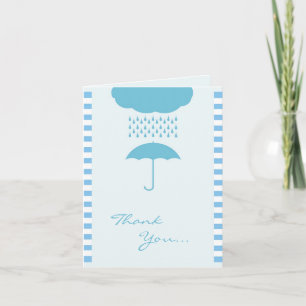 Dank u Baby Boy Shower Gevouwen Kaart