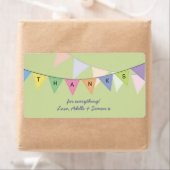 Dank u Baby Circus Rainbow Banner Label (Insitu)