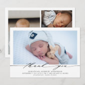 Dank u Baby Geboorte Foto Collage Aankondiging (Voorkant / Achterkant)