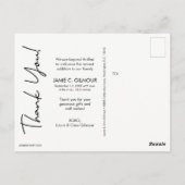 Dank u Baby geboorteaankondiging foto Briefkaart (Achterkant)