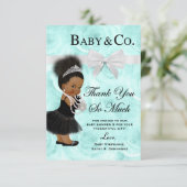 Dank u Baby shower Bedankkaart (Staand voorkant)