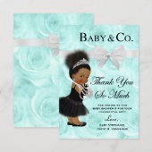 Dank u Baby shower Bedankkaart (Voorkant / Achterkant)