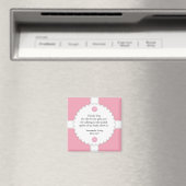 Dank u Baby shower Dantel Magnet Magneet (Insitu (Vaatwasser))