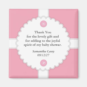 Dank u Baby shower Dantel Magnet Magneet