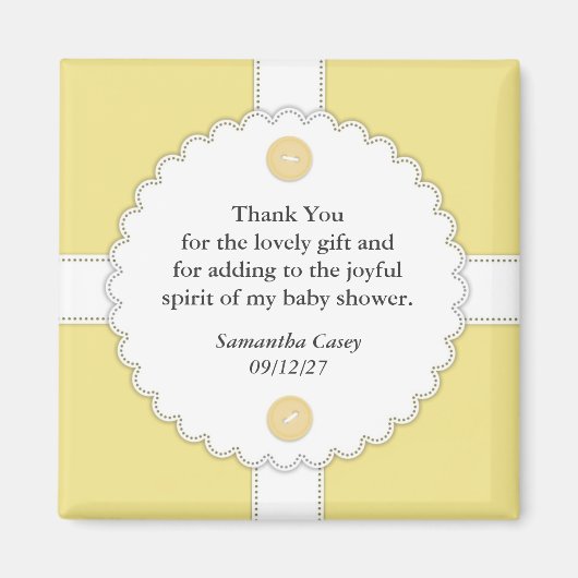 Dank u Baby shower Dantel Magnet Magneet (Voorkant)
