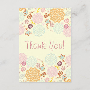Dank u Baby shower Fancy Moderne Floral Bedankkaart