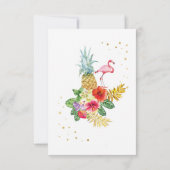 Dank u Baby shower Flamingo Aloha Luau Cards Bedankkaart (Achterkant)