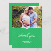 Dank u Baby shower Foto Flat Kaart (Voorkant / Achterkant)