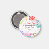 Dank u baby shower magneet (Voorkant / Achterkant)