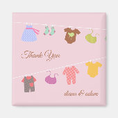 Dank u Baby shower Magnet Magneet (Voorkant)
