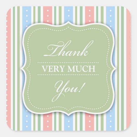 Dank u Baby shower Sticker (Voorkant)