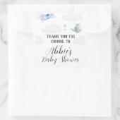 Dank u Baby shower Vierkante Sticker (Tas)