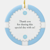 Dank u Baby shower voor Ornament (Achterkant)