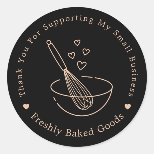 Dank u Baking Business Sticker (Voorkant)