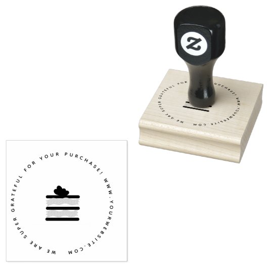 Dank u Bakkerij Cake Business Zelfgemaakte Cake Sl Rubberstempel (Gestempeld)