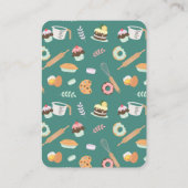 Dank u Bakkerij Vrouw Zakelijk Gereedschap & Snoep Informatiekaartje (Achterkant)