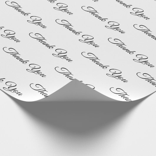 Dank u, Bedankt klassiek elegant zwart-wit Gift Cadeaupapier (Hoek)