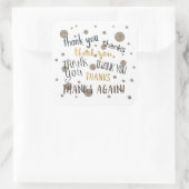 DANK U, BEDANKT Party Favor Glitter Glam Sticker (Tas)