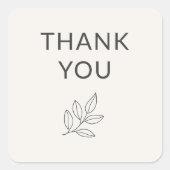 Dank u bedrijf minimalistische botanische label (Voorkant)