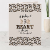 Dank u Beste Leraar Aangepaste Citaten Leopard Pri Kaart (Voorkant)