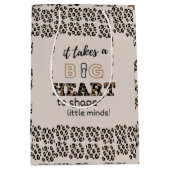 Dank u Beste Leraar Aangepaste Citaten Leopard Pri Medium Cadeauzakje (Voorkant)