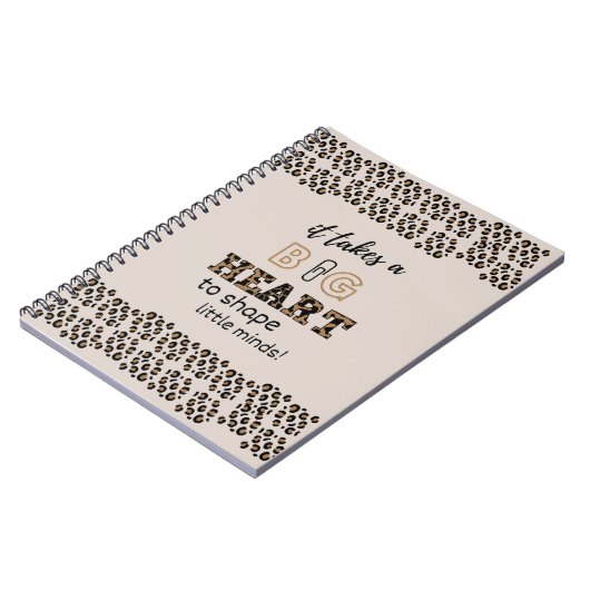 Dank u Beste Leraar Aangepaste Citaten Leopard Pri Notitieboek (Linkerzijde)