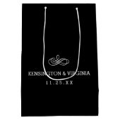 Dank u beste man met witte boog Stropdas personali Medium Cadeauzakje (Achterkant)