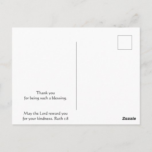 Dank u Bijbel Schrift Zonsondergang Schitterend La Briefkaart (Achterkant)